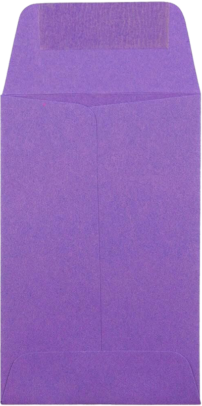 Violet Grape Purple 28lb #1 Coin Envelopes (2 1/4 x 3 1/2)