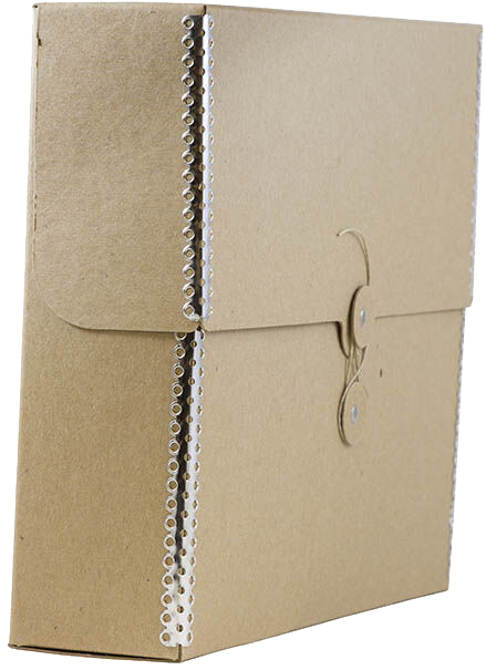 Natural Brown Kraft Medium 9 1/2 x 12 x 2 3/4 Portfolios with Metal Edge