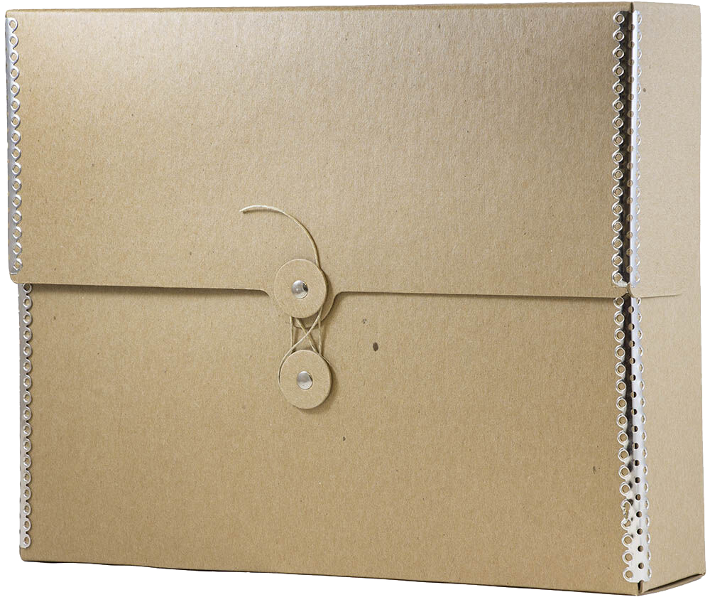 Natural Brown Kraft Medium 9 1/2 x 12 x 2 3/4 Portfolios with Metal Edge