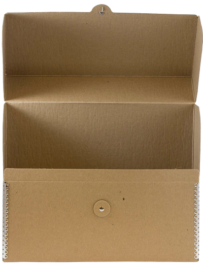 Natural Brown Kraft Medium 9 1/2 x 12 x 2 3/4 Portfolios with Metal Edge