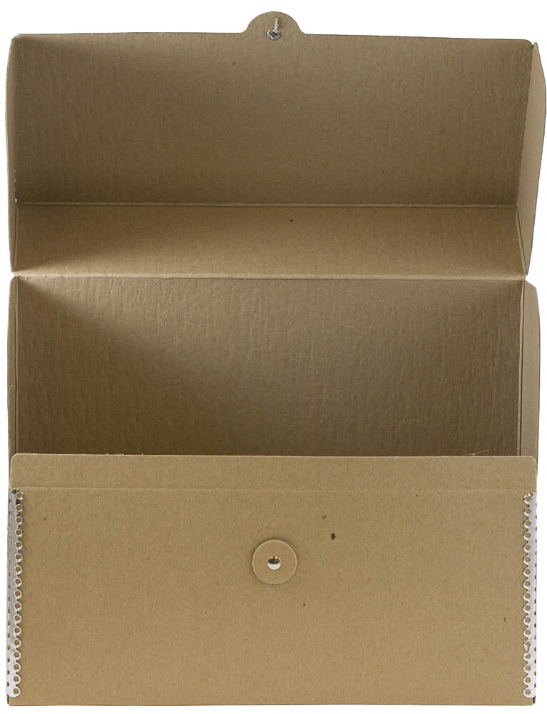 Natural Brown Kraft Medium 9 1/2 x 12 x 2 3/4 Portfolios with Metal Edge