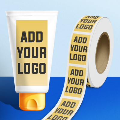 Gold Foil 2 1/2 x 4 Inch Roll of Rectangle Labels - Durable with Metallic Finish