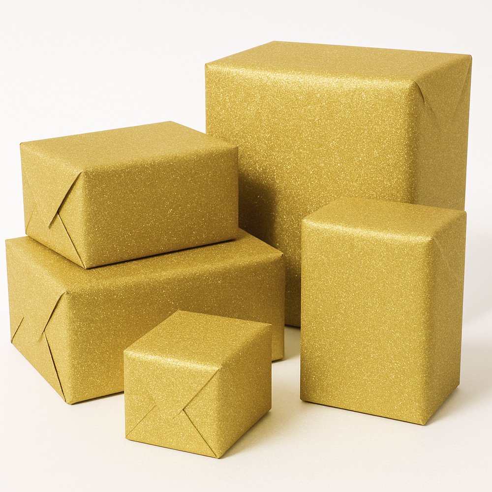 Gold Glitter Wrapping Paper (25 Sq Ft)