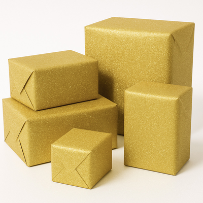 Gold Glitter Wrapping Paper (25 Sq Ft)