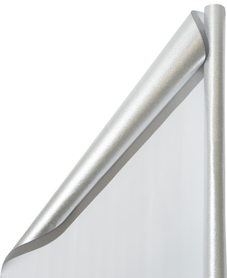 Silver Glitter Wrapping Paper with Tape with Double-Sided Tape Set (25 Sq Ft)