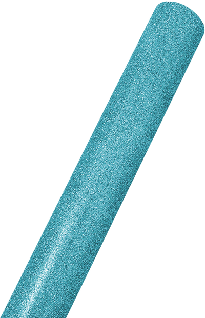 Aqua Glitter Wrapping Paper (25 Sq Ft)