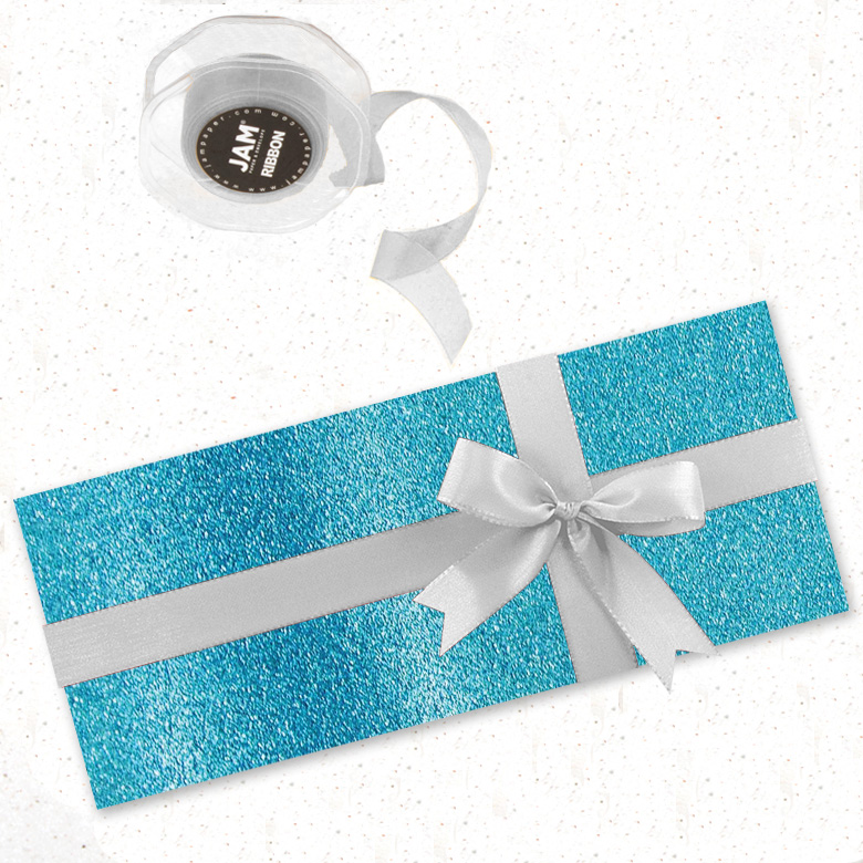 Aqua Glitter Wrapping Paper (25 Sq Ft)