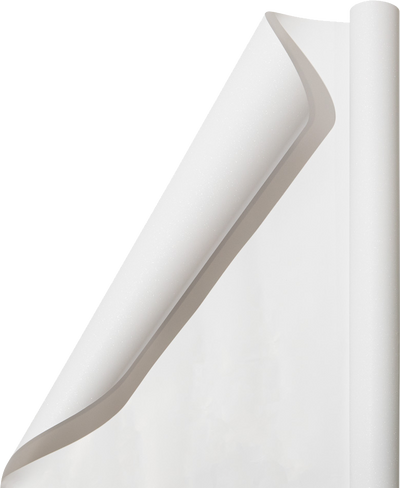 White Glitter Wrapping Paper with  Tape White with Tape with Double-Sided Tape Set (25 Sq Ft)