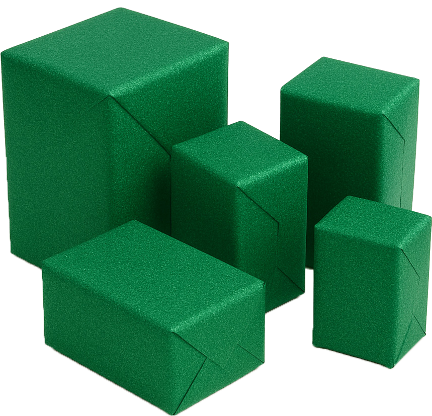 Green Glitter Wrapping Paper (25 Sq Ft)