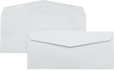 White 28lb #10 Regular Envelopes (4 1/8 x 9 1/2)