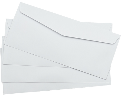 White 28lb #10 Regular Envelopes (4 1/8 x 9 1/2)