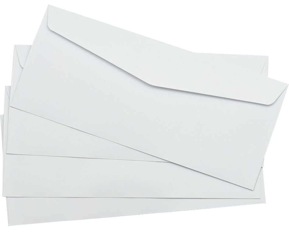 White 28lb #10 Regular Envelopes (4 1/8 x 9 1/2)