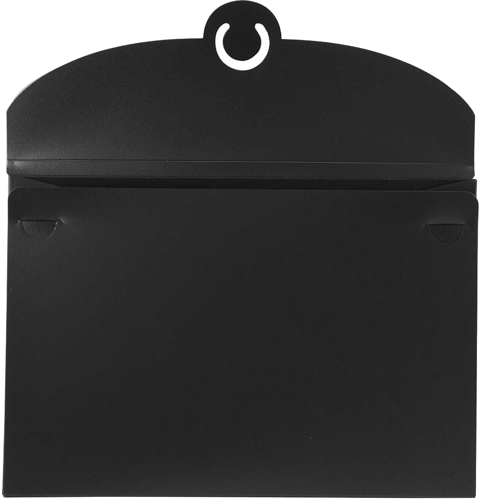 Black Medium 6 1/2 x 9 1/2 x 1/4 Plastic Portfolios