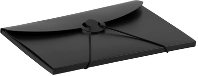 Black Medium 6 1/2 x 9 1/2 x 1/4 Plastic Portfolios