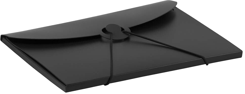Black Medium 6 1/2 x 9 1/2 x 1/4 Plastic Portfolios