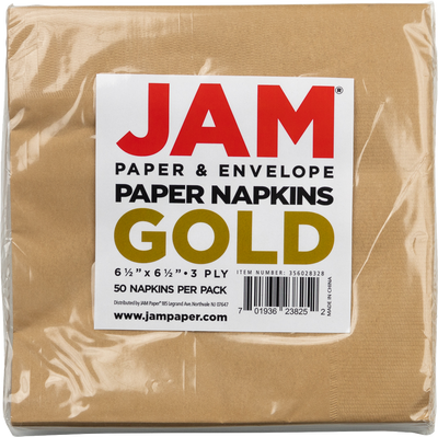 Gold 6 1/2 x 6 1/2 3-Ply Lunch Napkins
