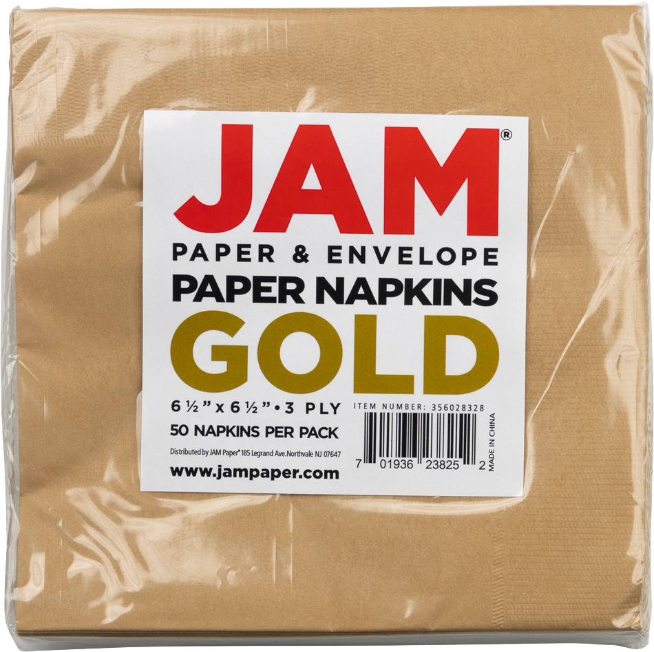Gold 6 1/2 x 6 1/2 3-Ply Lunch Napkins