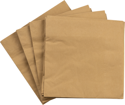 Gold 6 1/2 x 6 1/2 3-Ply Lunch Napkins