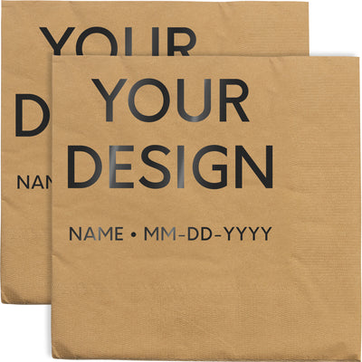 Gold 6 1/2 x 6 1/2 3-Ply Lunch Napkins
