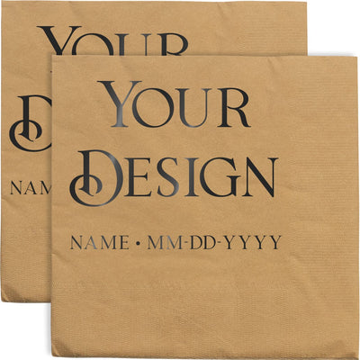 Gold 6 1/2 x 6 1/2 3-Ply Lunch Napkins