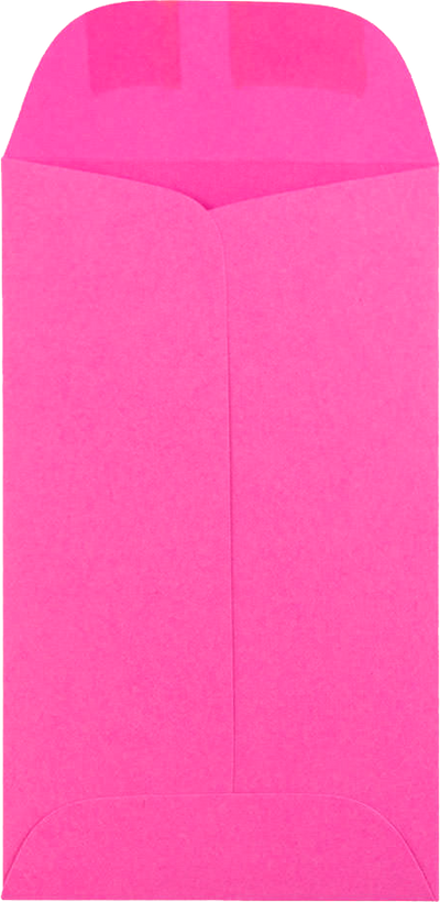 Fuchsia Pink Magenta 32lb #3 Coin Envelopes (2 1/2 x 4 1/4)