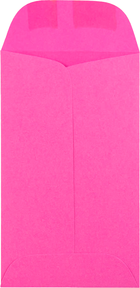 Fuchsia Pink Magenta 32lb #3 Coin Envelopes (2 1/2 x 4 1/4)