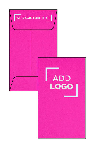 Fuchsia Pink Magenta 32lb #3 Coin Envelopes (2 1/2 x 4 1/4)