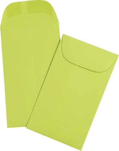 Wasabi Lime Green 32lb #3 Coin Envelopes (2 1/2 x 4 1/4)