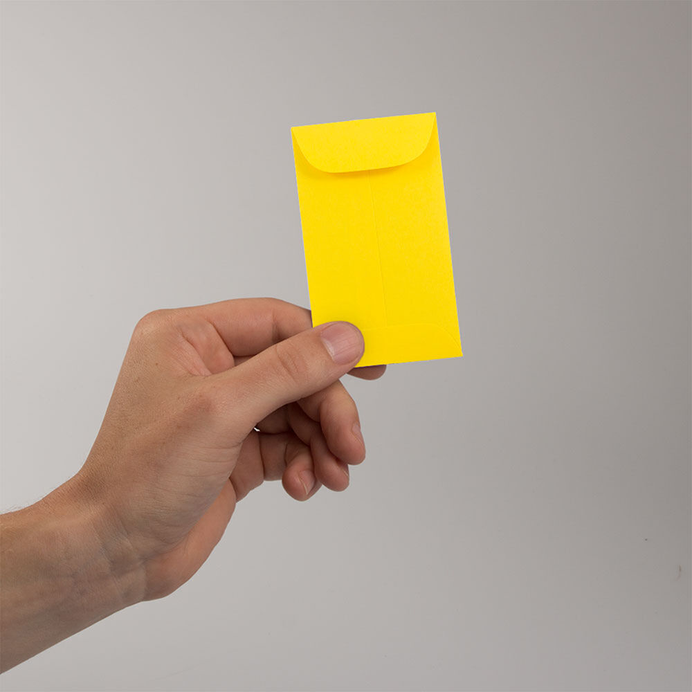 Yellow 24lb #3 Coin Envelopes (2 1/2 x 4 1/4)