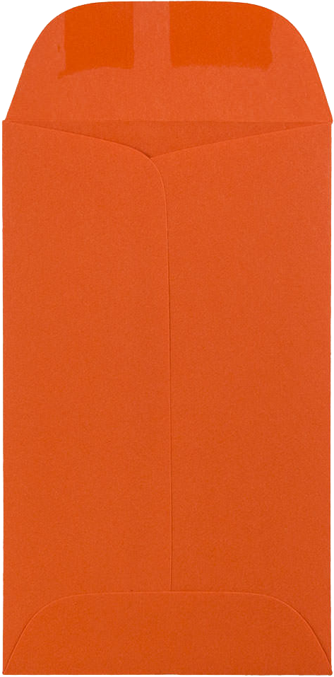 Mandarin Orange 32lb #3 Coin Envelopes (2 1/2 x 4 1/4)