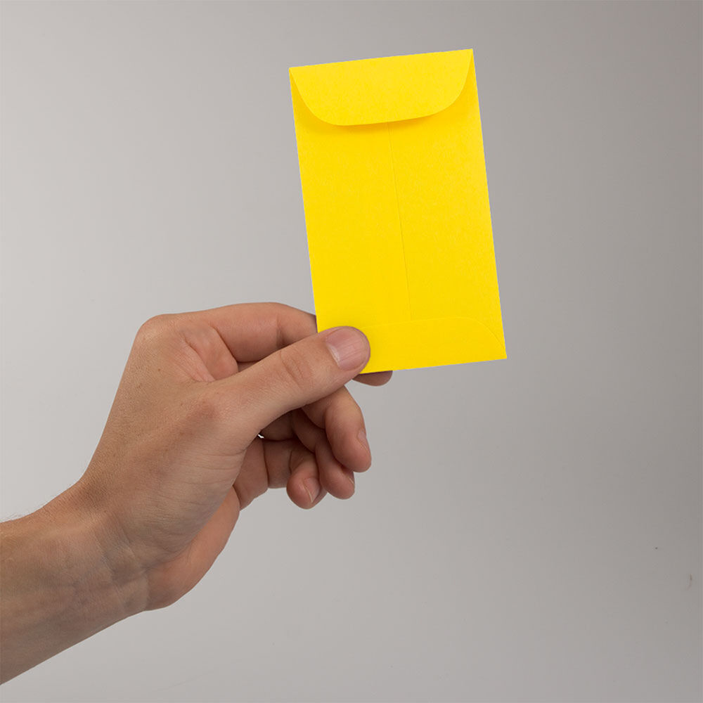 Yellow 24lb #5 1/2 Coin Envelopes (3 1/8 x 5 1/2)