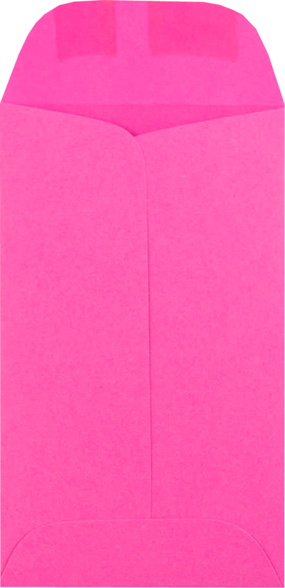 Fuchsia Pink Magenta 32lb #6 Coin Envelopes (3 3/8 x 6)