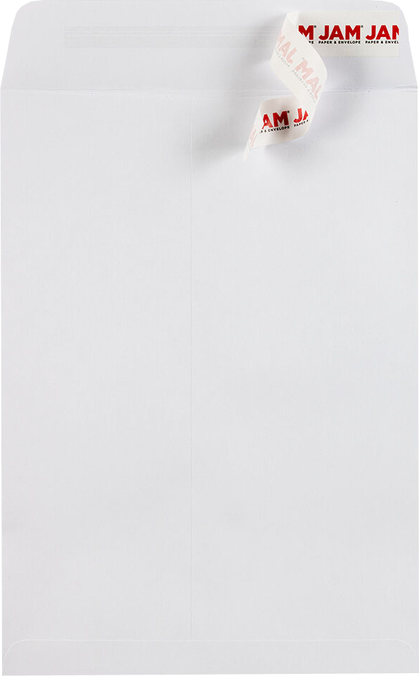 White 28lb 7 1/2 x 10 1/2 Open End Envelopes with Peel & Seal