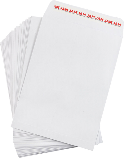White 28lb 7 1/2 x 10 1/2 Open End Envelopes with Peel & Seal