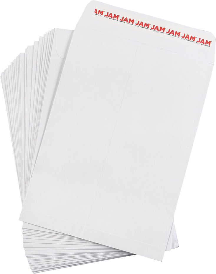 White 28lb 7 1/2 x 10 1/2 Open End Envelopes with Peel & Seal