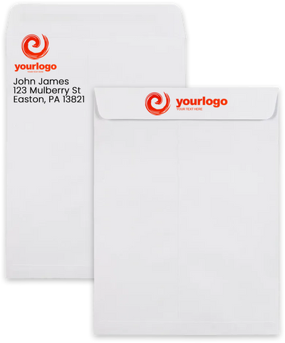White 28lb 9 x 12 Open End Envelopes with Peel & Seal