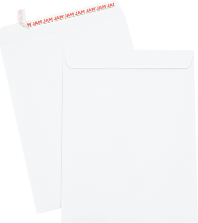 White 28lb 10 x 13 Open End Envelopes with Peel & Seal