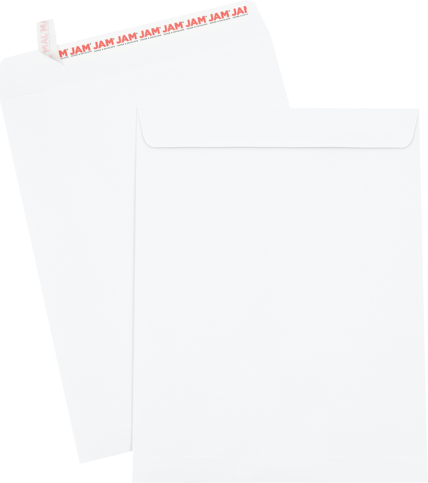 White 28lb 10 x 13 Open End Envelopes with Peel & Seal