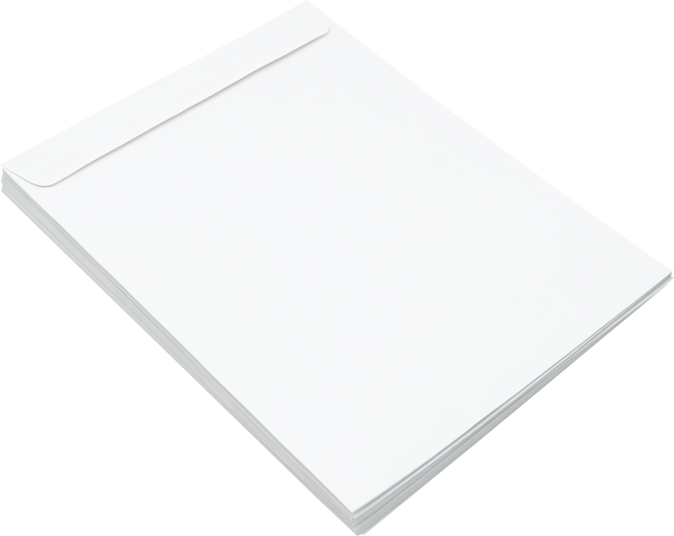White 28lb 10 x 13 Open End Envelopes with Peel & Seal