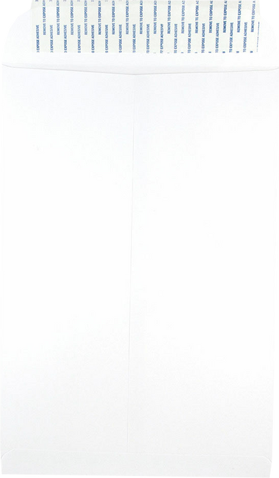 White 28lb 12 x 15 1/2 Open End Envelopes with Peel & Seal
