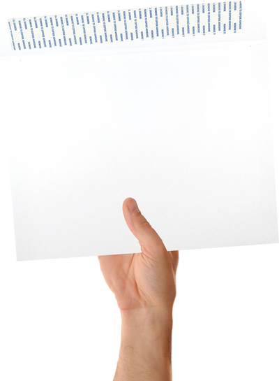 White 28lb 10 x 13 Booklet Envelopes with Peel & Seal