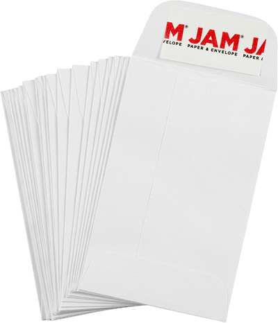 White 28lb #1 Coin Envelopes (2 1/4 x 3 1/2) with Peel & Seal