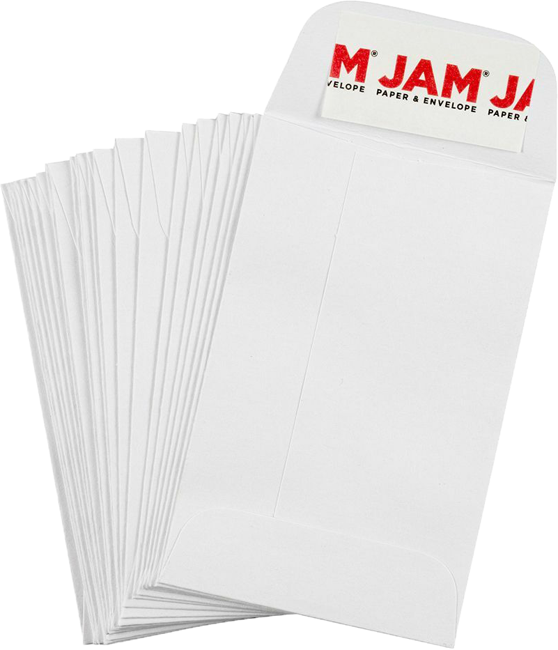 White 28lb #1 Coin Envelopes (2 1/4 x 3 1/2) with Peel & Seal