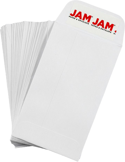 White 28lb #3 Coin Envelopes (2 1/2 x 4 1/4) with Peel & Seal