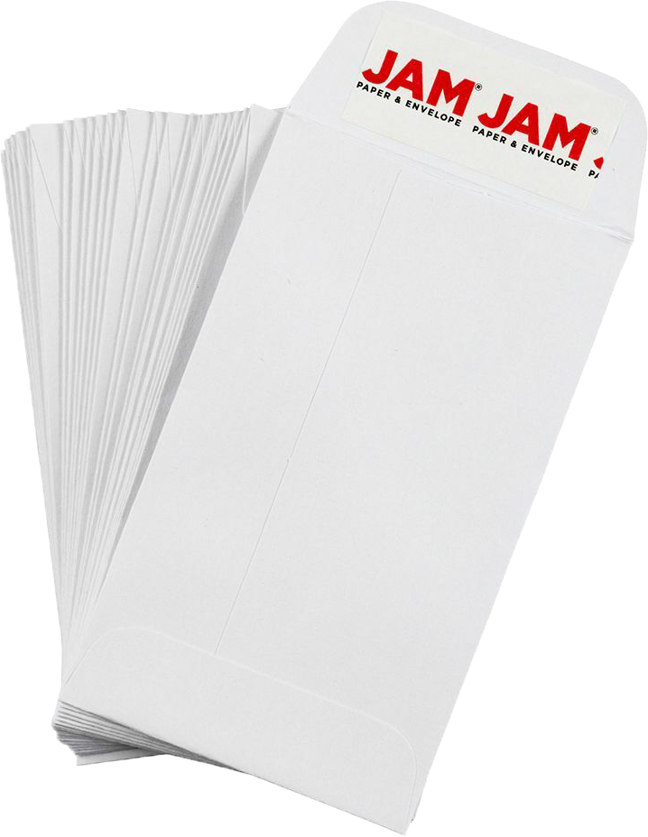 White 28lb #3 Coin Envelopes (2 1/2 x 4 1/4) with Peel & Seal