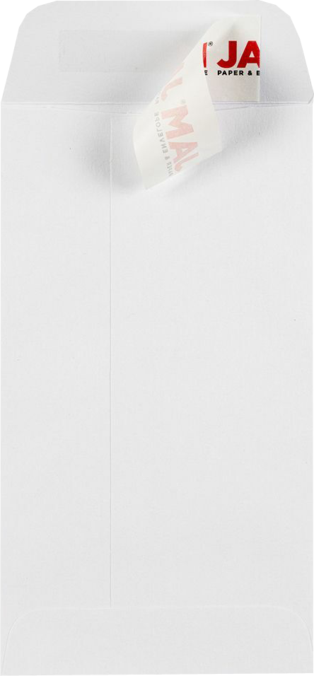 White 28lb #5 Coin Envelopes (2 7/8 x 5 1/4) with Peel & Seal