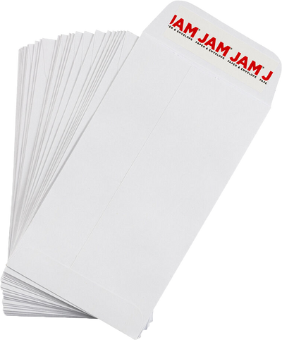 White 28lb #6 Coin Envelopes (3 3/8 x 6) with Peel & Seal