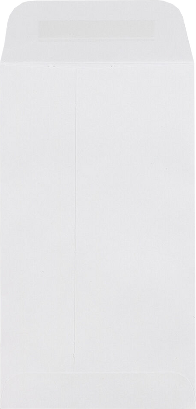 White 28lb #6 Coin Envelopes (3 3/8 x 6) with Peel & Seal