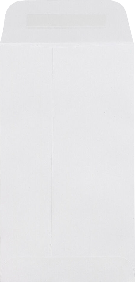 White 28lb #6 Coin Envelopes (3 3/8 x 6) with Peel & Seal