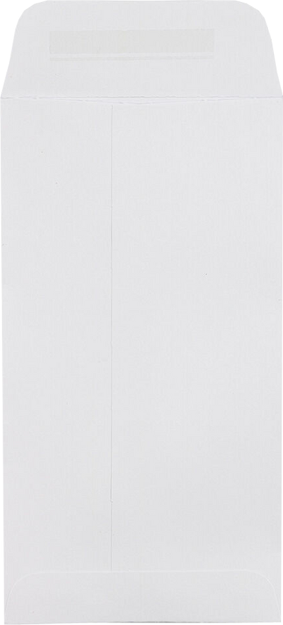 White 28lb #7 Coin Envelopes (3 1/2 x 6 1/2) with Peel & Seal
